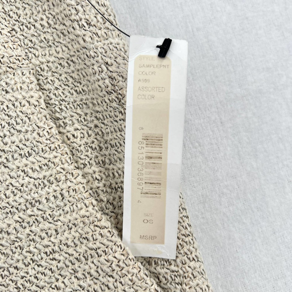 ALICE + OLIVIA Pants Womens 4 Cream Black Textured Tweed Knit Slim Trouser NWT - Picture 7 of 8